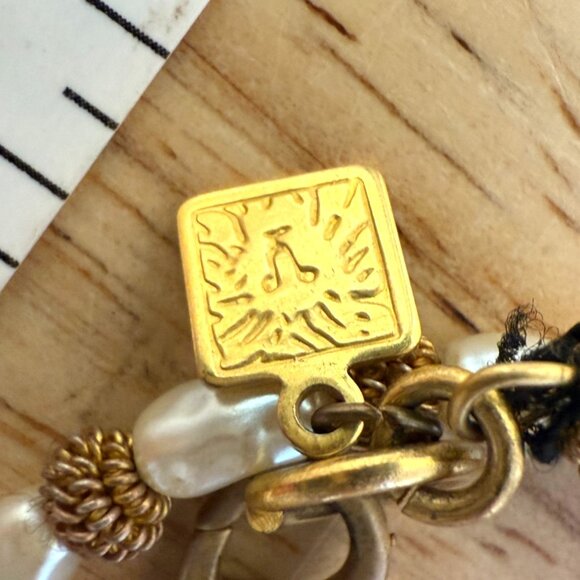 Anne Klein Vintage Long Faux Pearl & Gold-Tone Beaded Necklace Double Strand Wea - Picture 10 of 15